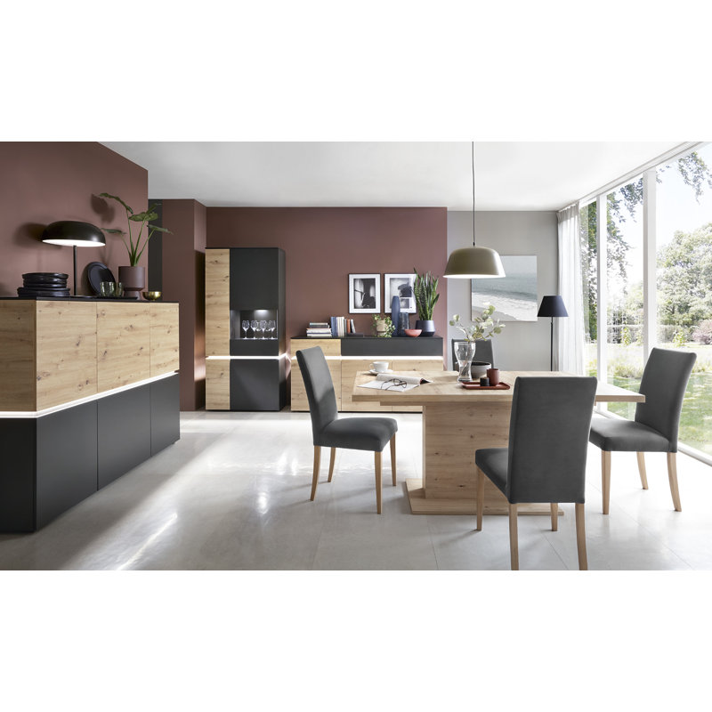 Bobbye Display Cabinet, Right, Oak/Grey