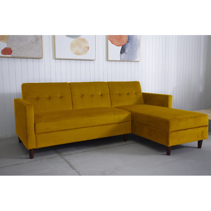 Merridie 4 Seater Sofa Bed, Mustard
