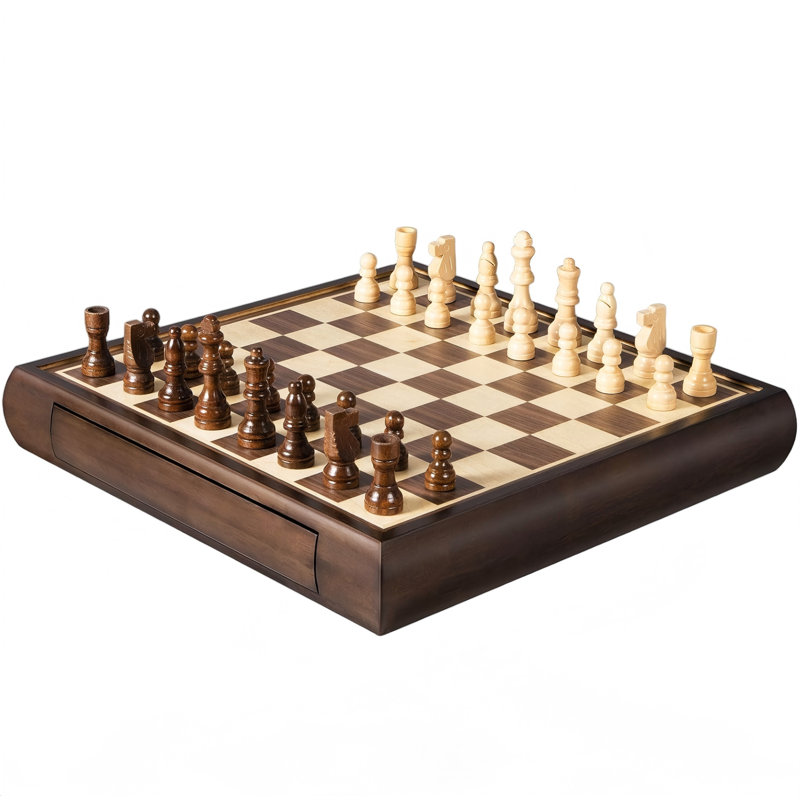 Jeu d'échecs magnétique 2 en 1 et jeu de dames chinois 13 "