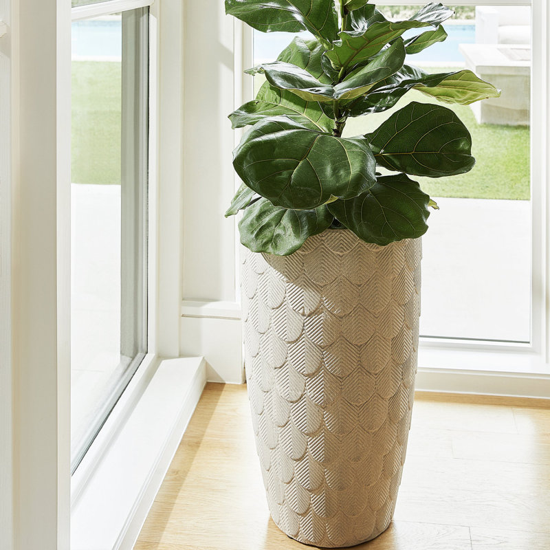 Nereus Handmade Ceramic Planter, 14.5" H x 9" W x 9" D
