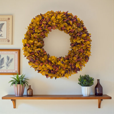 Evergold 20" Handcrafted Preserved Holly Greenery Wreath