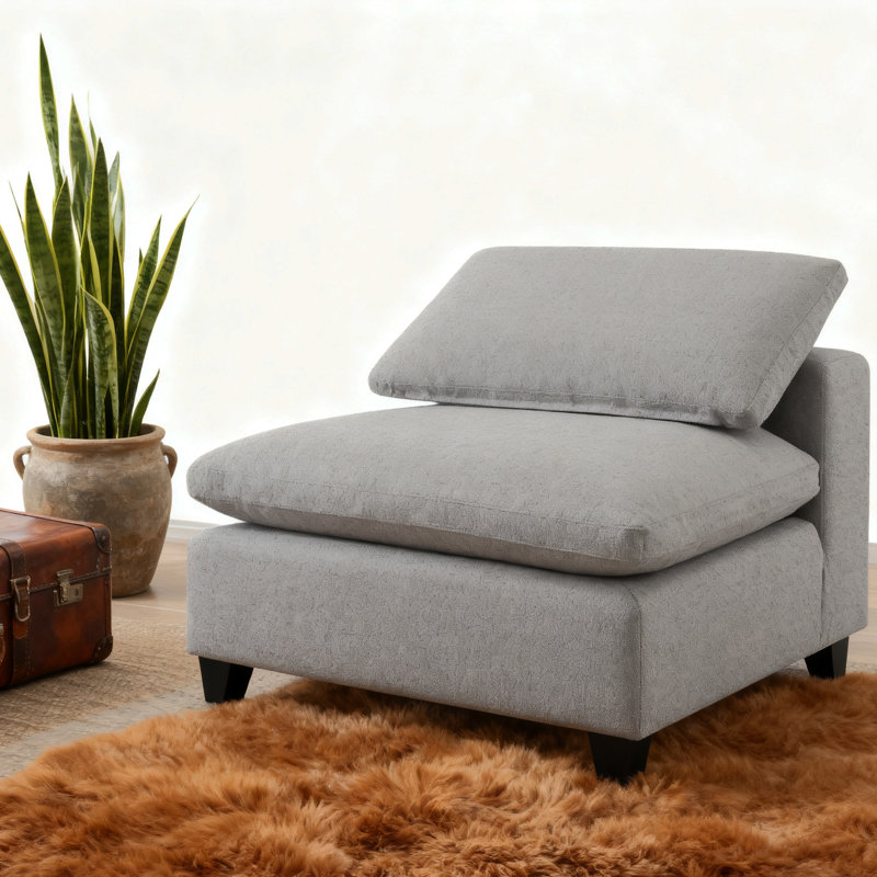 Chaise sans accoudoirs rembourrée Modern