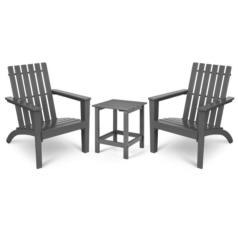 Tirmen Acacia Outdoor Adirondack Chair, Gray
