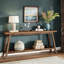 Table de bout à 2 niveaux 70,9 po Farmhouse Console
