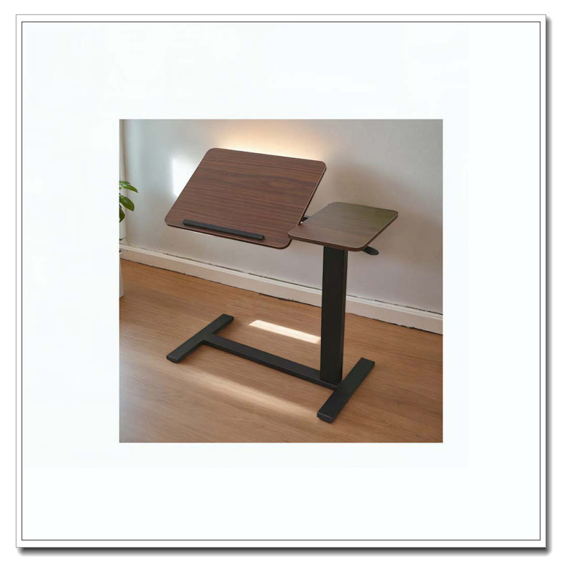 Table de chevet inclinable et mobile, Noyer / noir