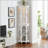 Corner Curio Cabinet With 4 Adjustable Tempered Glass Shelves And Built-In Lighting, For Displaying Collectibles And Decorative Items.-38689078