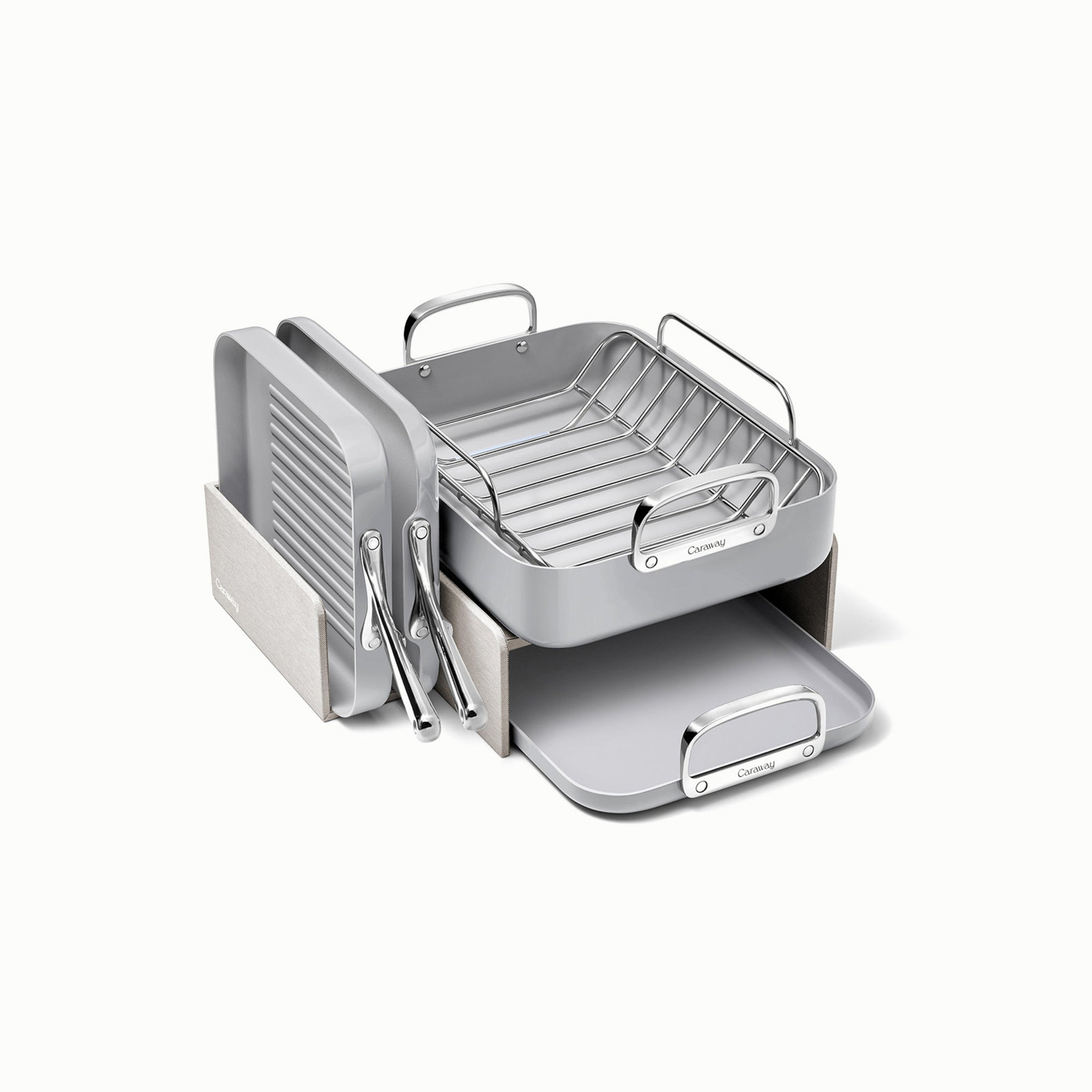 Caraway 5-Piece Square Cookware Set, Gray