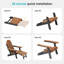 Chaise pliante Adirondack avec repose-pieds rétractable, chaise de patio résistante aux intempéries-137374463