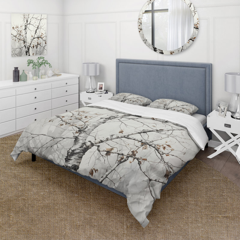 Ensemble de housse de couette monochrome en microfibre / polyester, Housse de couette simple + 1 taie décorative stan