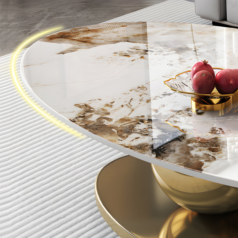 Table basse ovale de comptoir Delvan