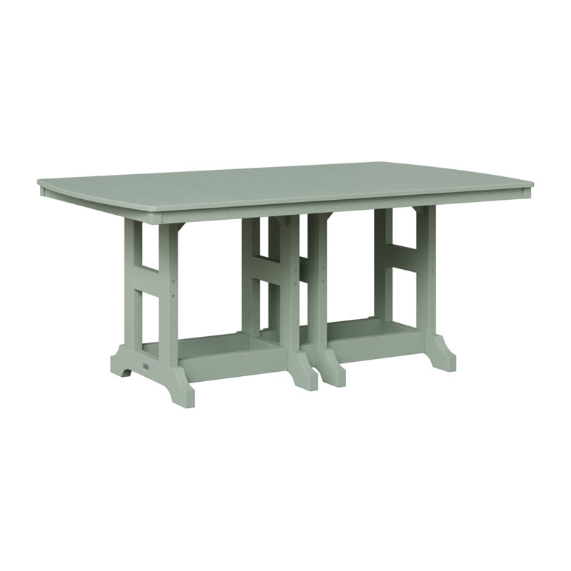 Berlin Gardens Garden Classic 72″ Rectangular Bar Table, Seafoam, 39.5" H x 72" W x 44" D