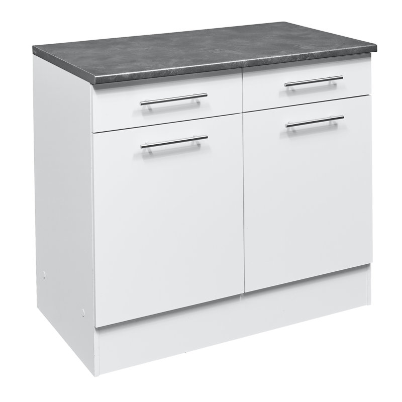 BBK Silver 90cmH x 100cmW x 60cmD Particleboard Ready-to-Assemble Standard Base Cabinet