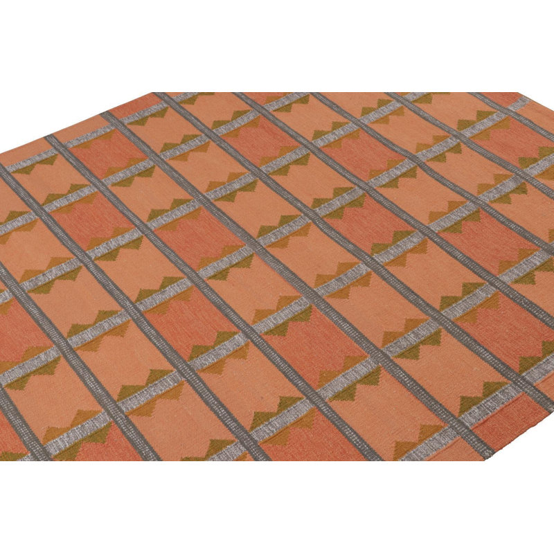Scandinavian Wool Geometric Area Rug, Rectangle 12' x 18'