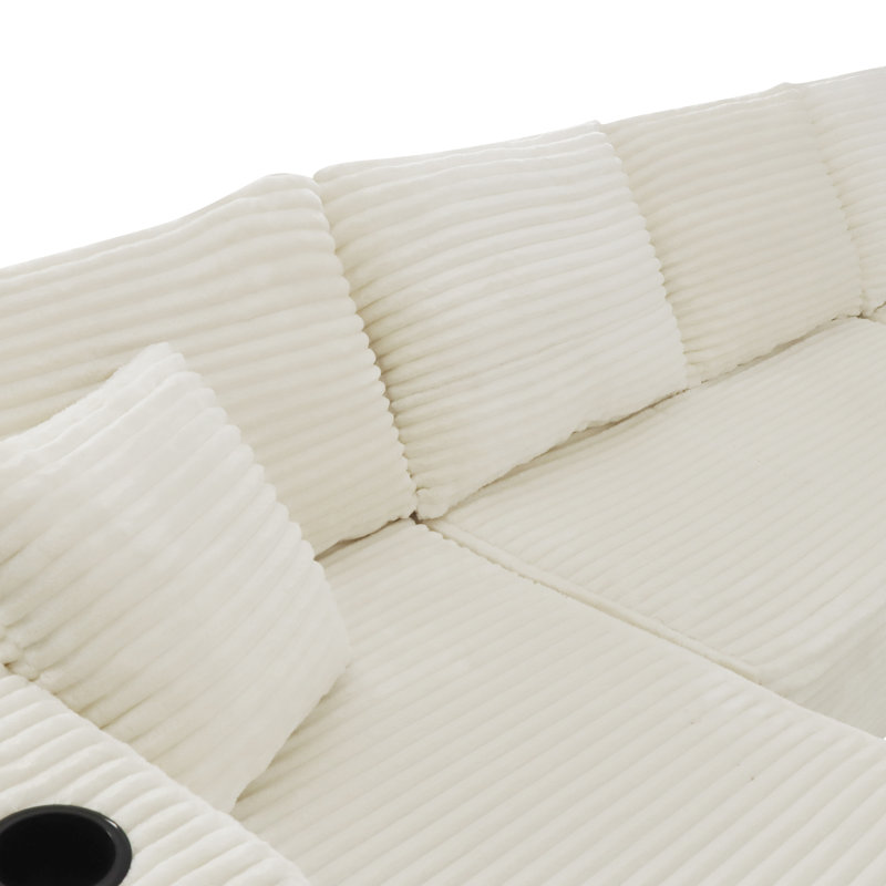Canapés modulaires à compression, canapé moderne en L en peluche de 96 pouces pour la maison