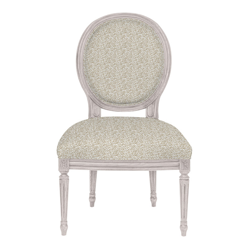 Chaise d'appoint Genevieve, Neige digne, Gris tourterelle