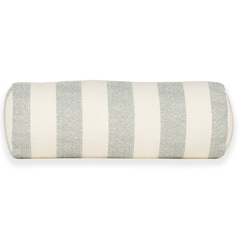 Traversin Birch Lane Harding, Rayé bleu ciel