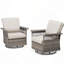 Ensemble de chaises berçantes pivotantes 2 pièces avec accoudoirs de 5 po et coussin épais