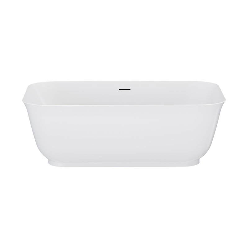 Mina 59.1'' White Acrylic Freestanding Soaking Bathtub