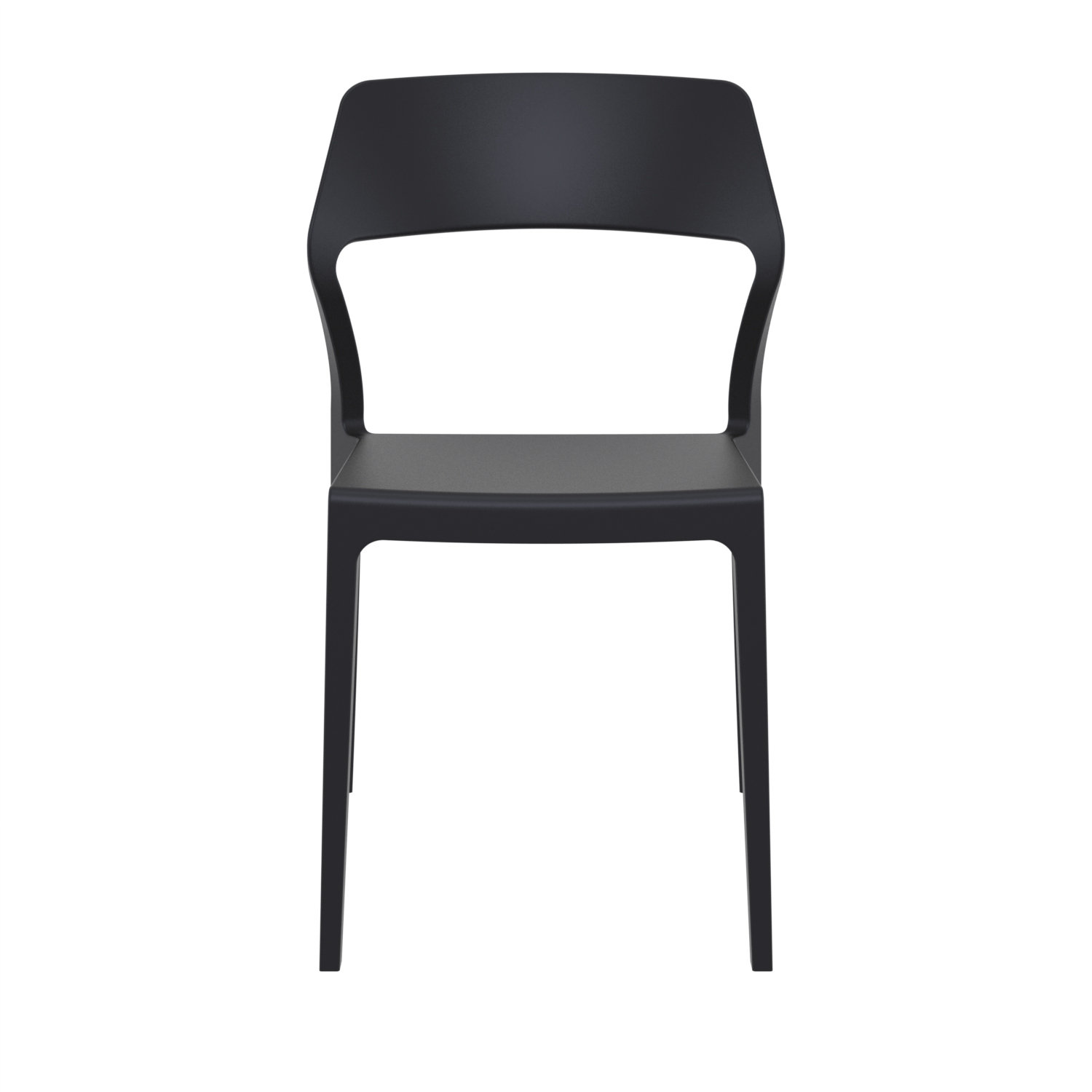 Farrah Stackable Patio Side Chair, Black