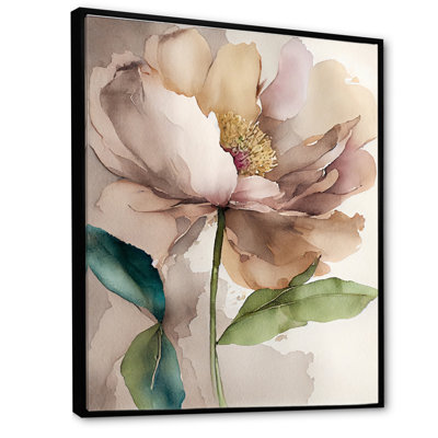 Blooming Peony In Gray Earth Tones I " Blooming Peony In Gray Earth Tones I "