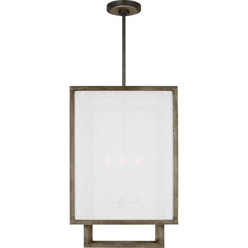 Lustre rectangulaire à 4 lumières Vadim, H 25 po x l 16,5 po x P 16,5 po