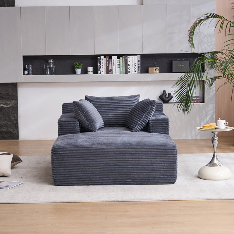 Chaise longue surdimensionnée d'intérieur, Gris