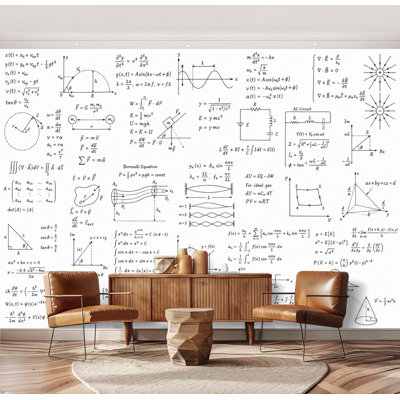 Wall Mural Peel and Stick Wallpaper mathematical equations photos Self-Adhesive Removable Contact Paper Wall Decor for Living Room Bedroom 69"H x 96"W