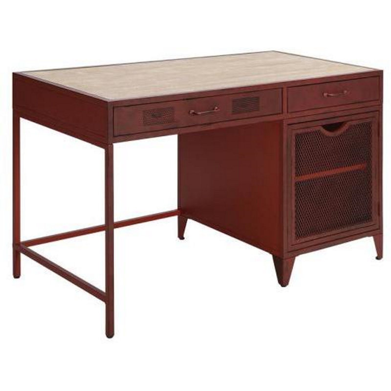 Electra Metal Writing Desk, Brown
