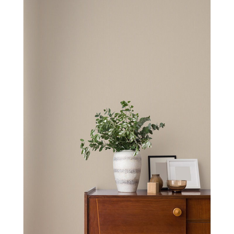Carmina Light Stripe Wallpaper, Nautral