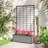 Wooden Raised Garden Bed with Trellis, Removable Pots, Drainage Holes for Climbing Vines, Vegetables, Flowers, Raised Planter Box for Backyard, Patio, Balcony, 29 x 11 x 52 in.-114345987