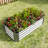 Rectangle 421Ft Silver Metal Planter For Growing A Wide Range Of Plants, Herbs, And Vegetables - Easy To Build Raised Planting Flowers, Assembly-688656111-688656109