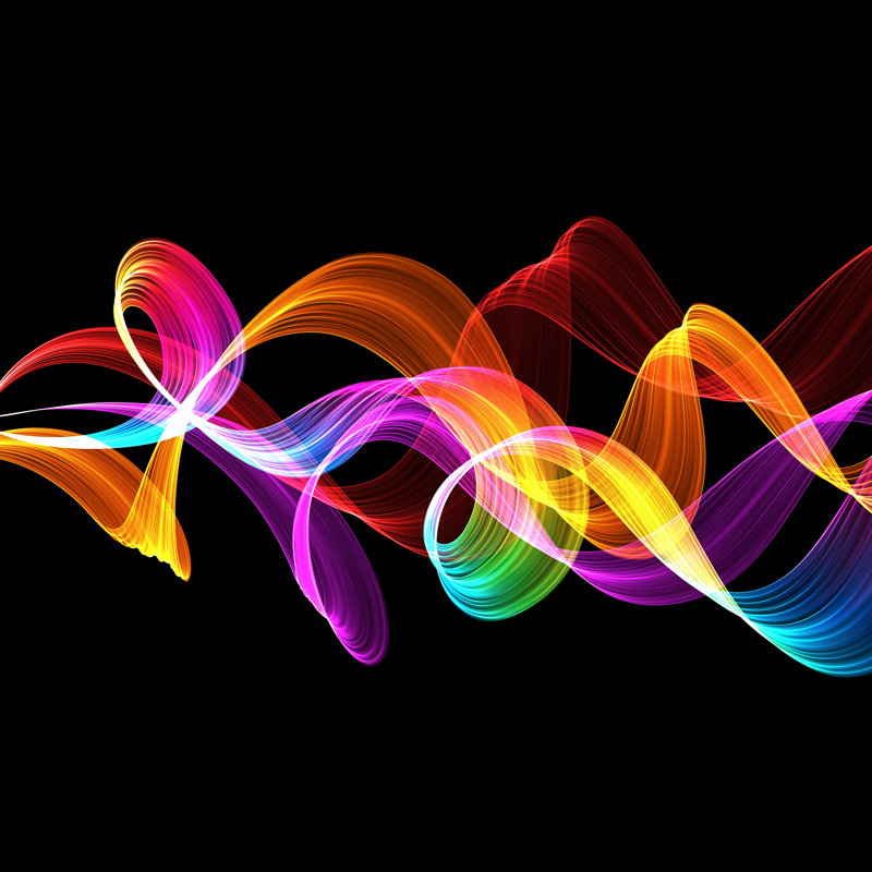 Twisted Waves - Wrapped Canvas Print, 30cm H x 30cm W