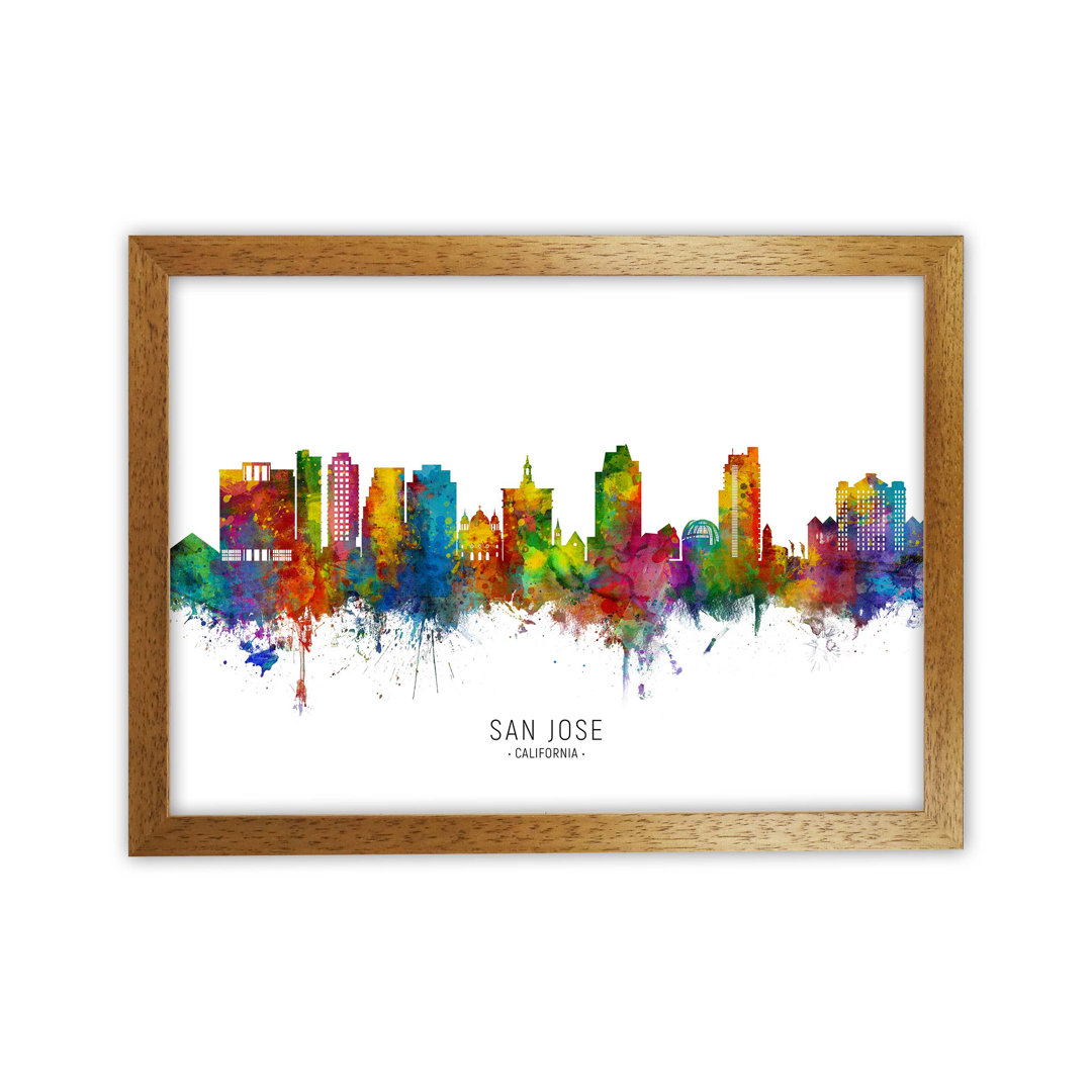 San Jose California Skyline by Michael Tompsett - Print