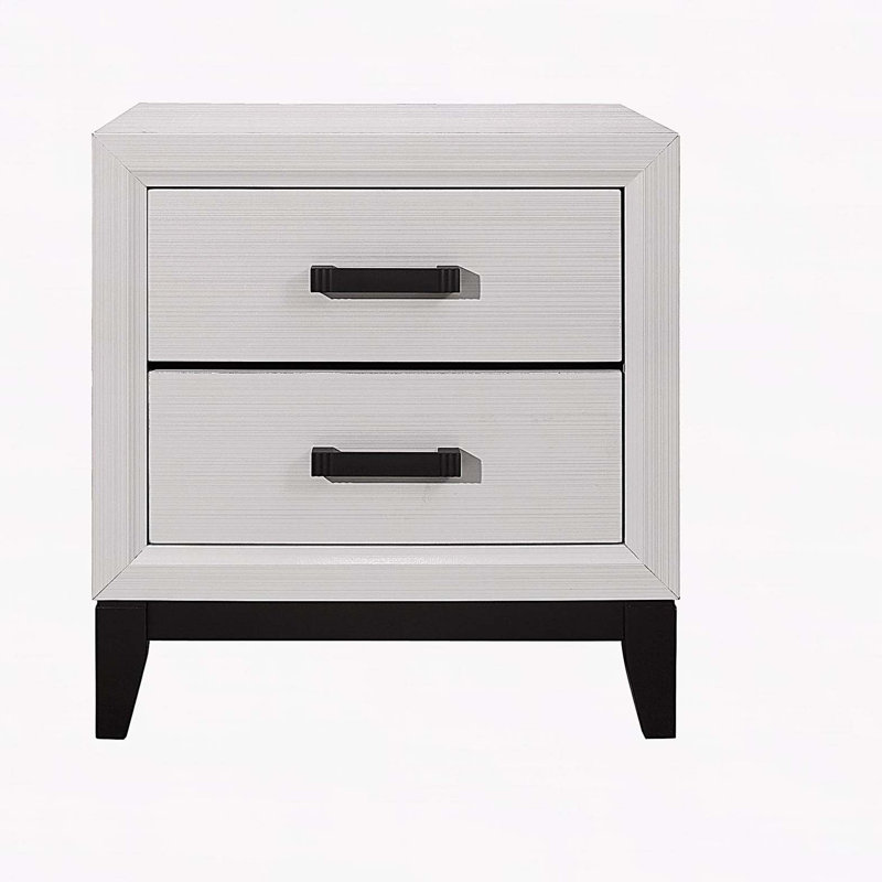 Mirage White Nightstand, White