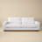91.73"Linen Upholstered Square Arm Loveseat Sofa