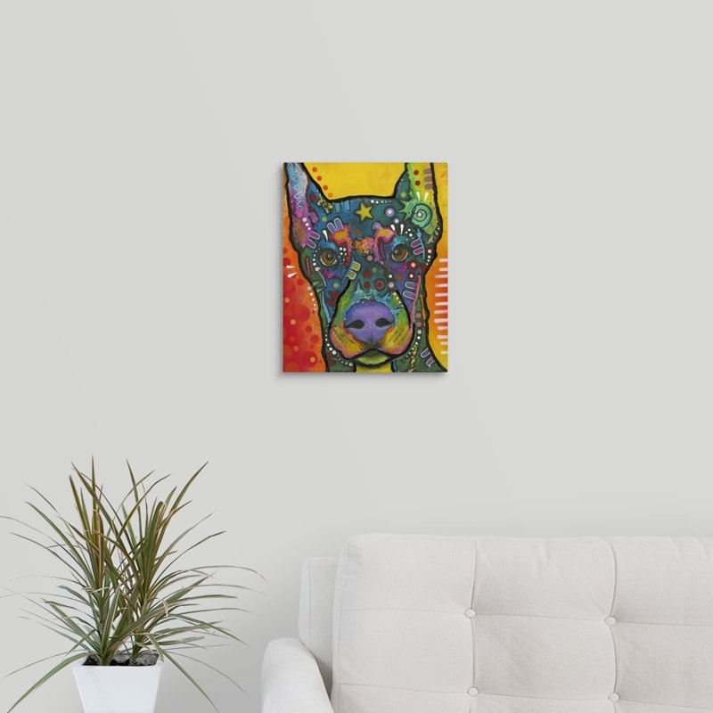 « dog art 17 », reproduction sur toile, H 14 po x l 11 po x P 1,25 po