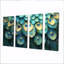 «Blue and Green Peacock Feather Collage II», art mural oiseau - ensemble de décorations murales modernes-39962174-39962145