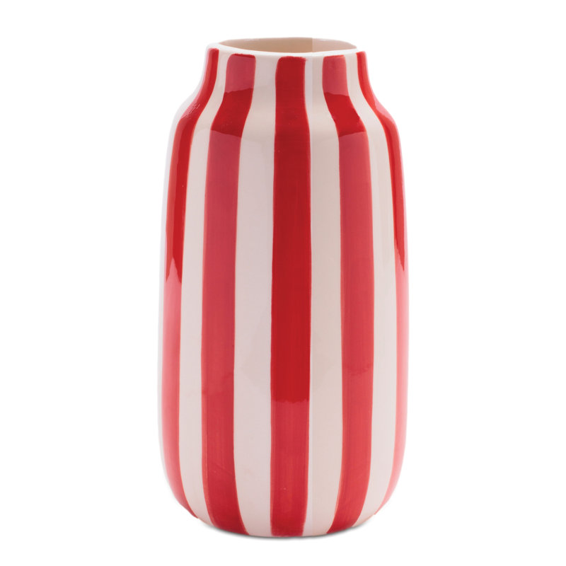Vase rayé en dolomite (ensemble de 2)