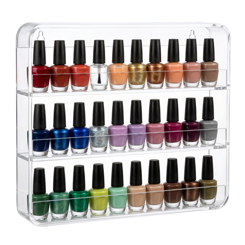 3-Tier Acrylic Wall Nail Polish Rack