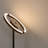 Hemion 72.8" RGB LED Black Torchiere Modern Floor Lamp with Remote Control and Foot Switch
