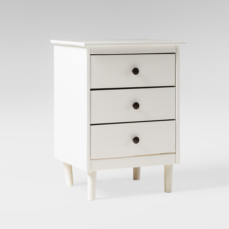 Sylvie 46cm W Bedside Table, White