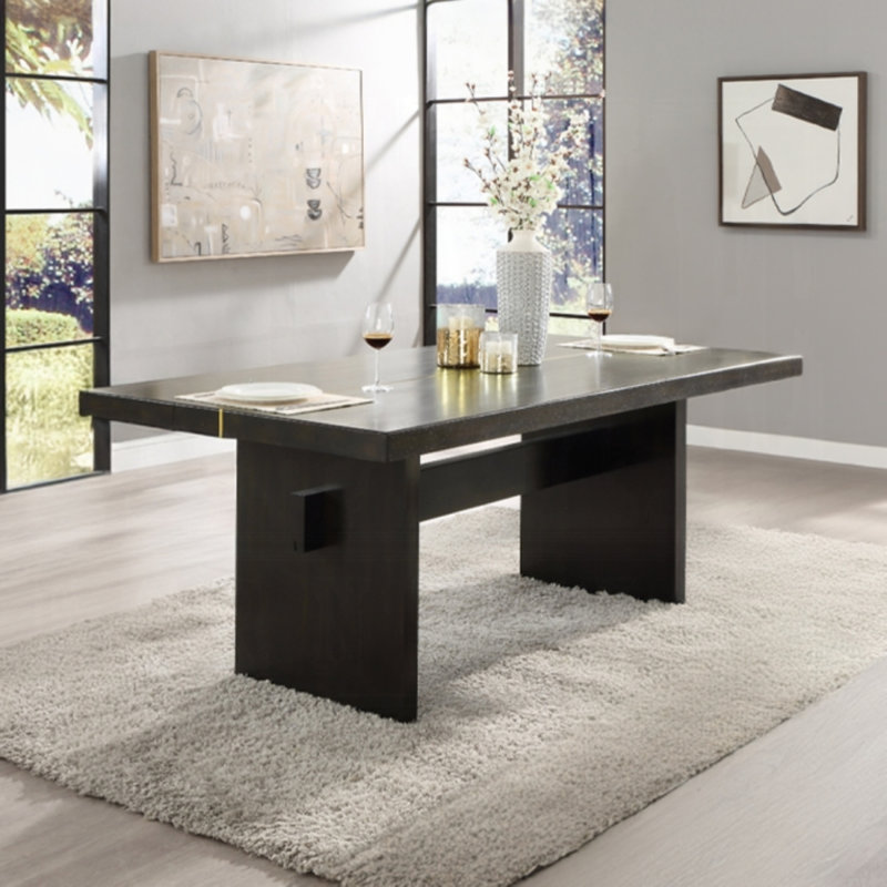 Jaramillo 80" Wooden Dining Table in Black