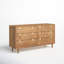Commode double 6 tiroirs en bois massif et manufacturé l 60 po