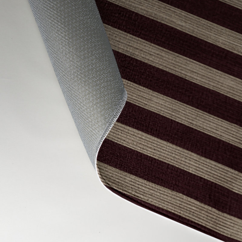 Tapis intérieur / extérieur rouge HorizontalStripes, Rectangle 9 pi x 12 pi