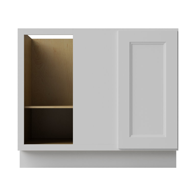 Armoire d'angle à base basse, 39" W x 34.5" H x 24" D, Blanc Newport