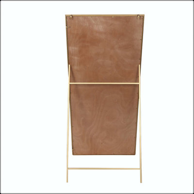 Miroir de plancher pleine longueur avec support et cadre doré antique (70,1 po x 31,9 po)