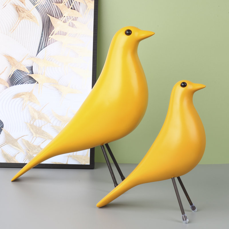 Animals Figurines & Sculptures, 7.8" H x 5.9" W x 3.1" D, Yellow