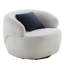 Fauteuil pivotant blanc pour petit espace - Accoudoirs confortables avec salon décoratif, chambre à coucher, espace club et-1043963471