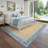 Floral Bordered Machine Washable Rug with Non-Slip Backing Non-Shedding Foldable Soft Low Pile Indoor Carpet-1191466458
