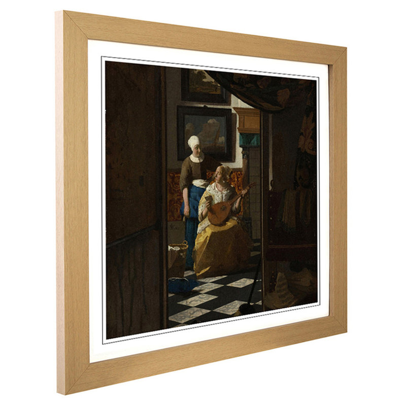 Johannes Vermeer - Single Picture Frame Painting, Oak